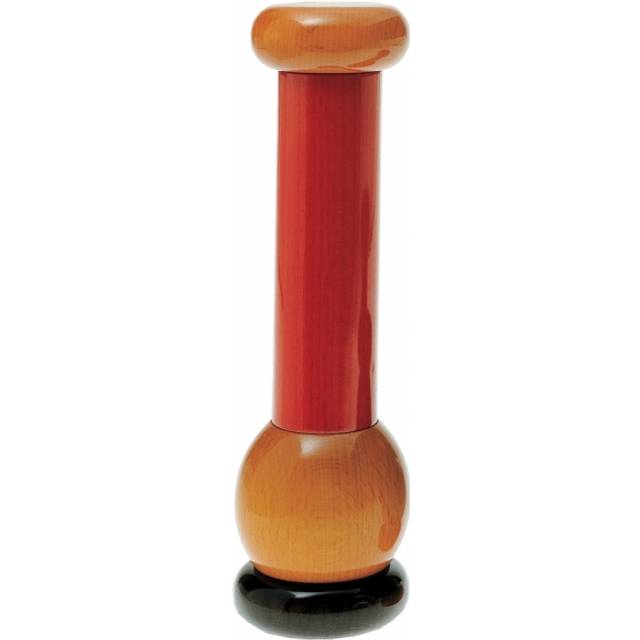 Alessi - Alessi100 MP0210 Pepper Mill - gelb, schwarz, weiß/H x Ø 23x7cm - white (23.0 x 7.0 x 7.0 x &#8960;7.0cm)