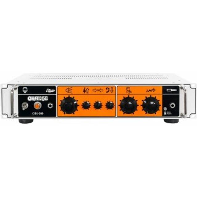 Orange Amps OB1-500 500W Analog Bass Amp Head with 10' Guitar Cable and 3' Speaker Cable in White
