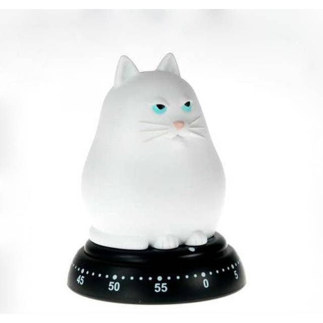 Bengt Ek - Mekanisk Timer Katt Vit