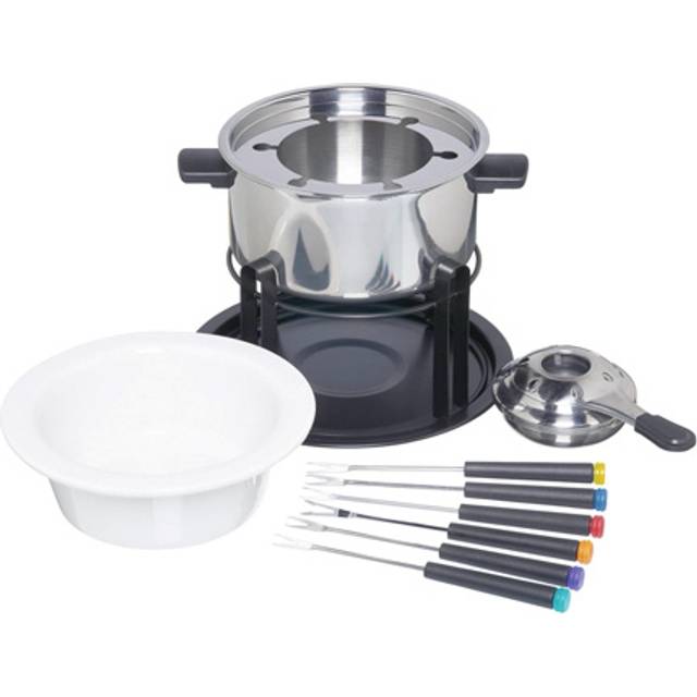KitchenCraft Stainless Steel Deluxe Fondue Set - Silver