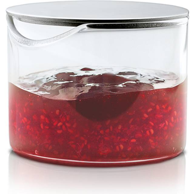 Blomus Basic Condiment Lid  3 oz  Glass and Brushed Stainless Steel