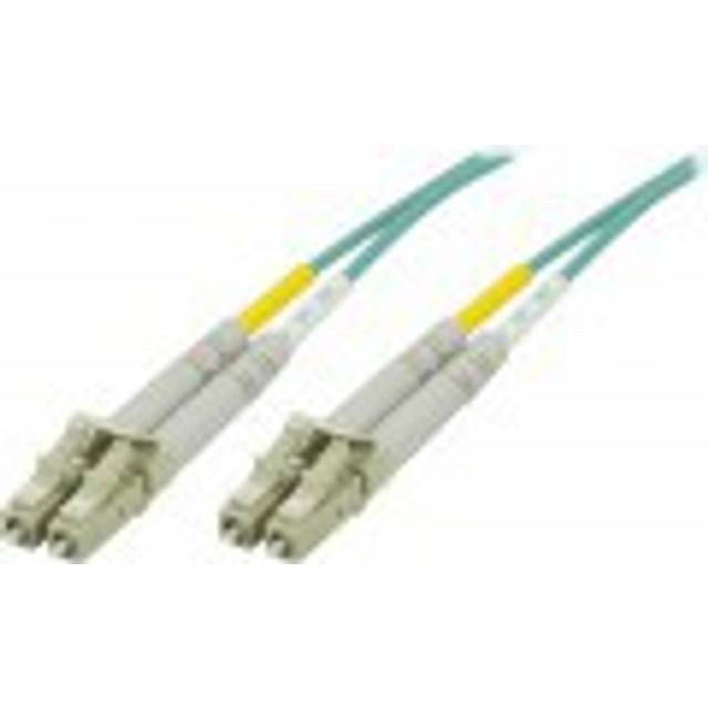 DELTACO OM3 fiberkabel LC - LC, duplex, multimode, 50/125, 0,5m (LCLC-60)