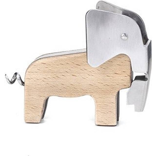 Kikkerland 2 in 1 Elephant Corkscrew Steel Bottle Opener Kitchen