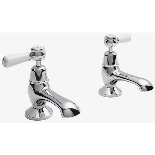 Topaz Lever Bath Taps Pair - Chrome - Hudson Reed