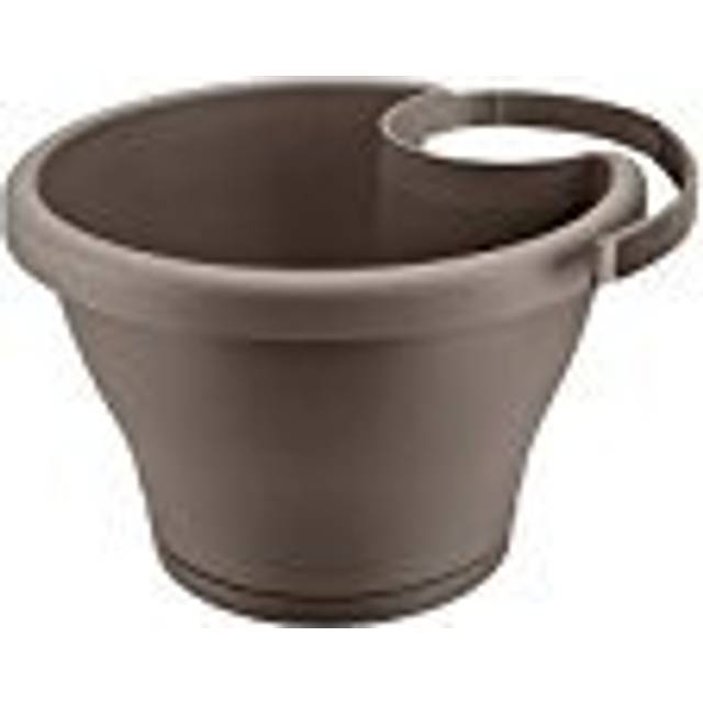 elho Corsica Drainpipe Clicker 24cm Planter Pot Outdoor Flowerpot Holder - White