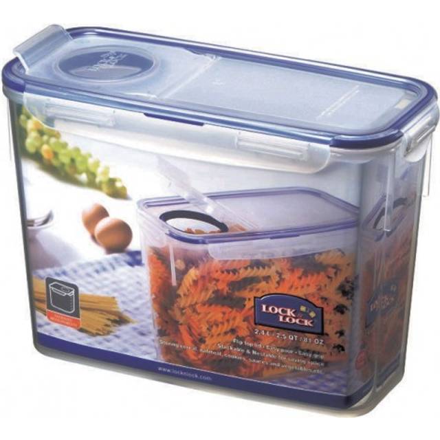 Lock & Lock Food Storage Container - Rectangular with Flip Top Lid 2.4L (237 x 1