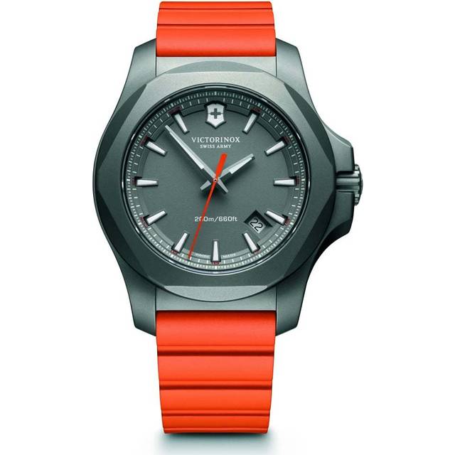 Victorinox 241758 i.n.o.x. titanium grey watch with rubber strap