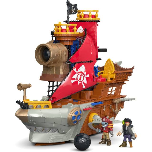 Shark Bite Pirate Ship Playset - Multi-Coloured - Brown