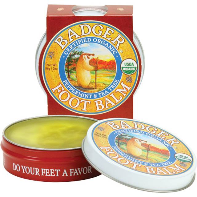 Badger Organic Foot Balm Peppermint & Tea Tree 0.75 oz
