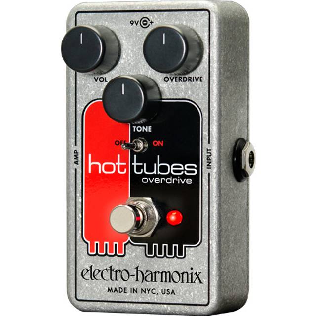 Electro-Harmonix Hot Tubes Nano Overdrive Guitar Effects Pedal in Silver