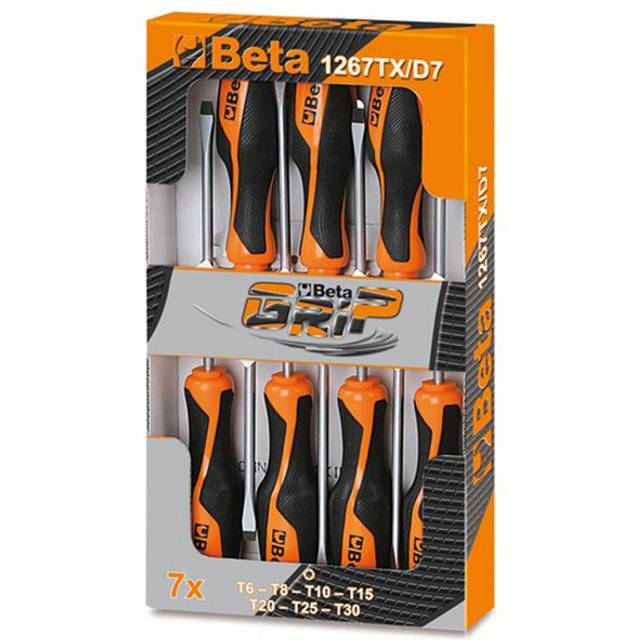 Beta Set of 7 Drivers for Torx Head Screws with Handles - 1267TX/D7