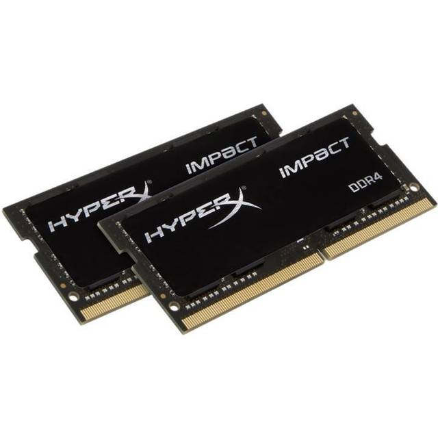 HyperX Impact DDR4 HX424S14IB2K2/16 minne 2400 MHz CL14 SODIMM 16 GB Kit (2x8 GB), svart