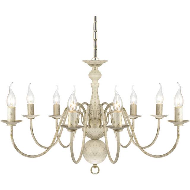 Vidaxl - Antique White Metal Chandelier 8 x E14 Bulbs