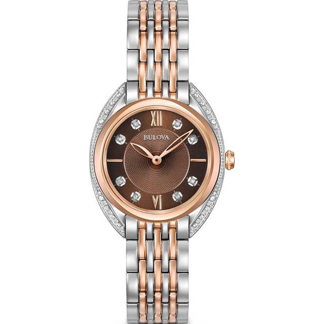 Bulova Classic Crystal Ladies' Two-Tone Stainless Steel Bracelet Watch