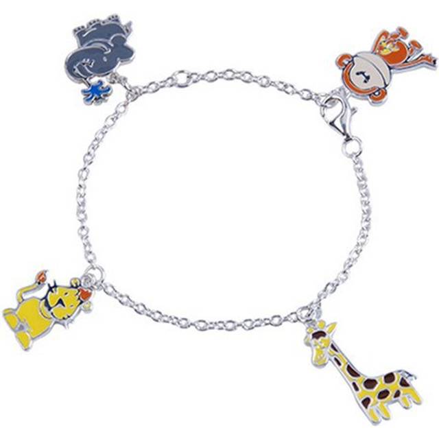 Dacapo Silver - Berlockarmband "Safari Vänner" Äkta Silver