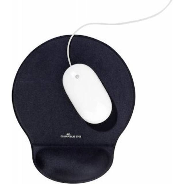 Durable MOUSE PAD ERGOTOP GEL - 5748 Musmatta med handledsstöd Svart