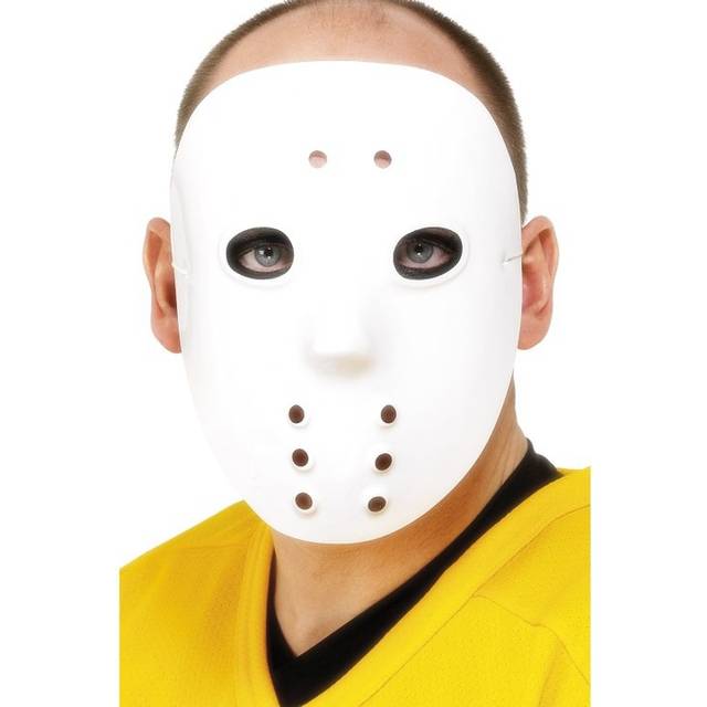 2 x white hockey mask unisex fancy dress halloween costume horror