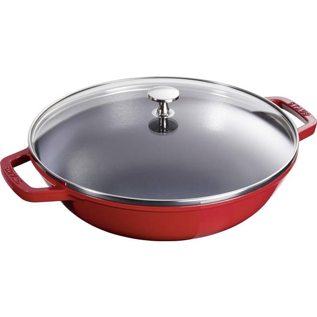STAUB Wok med glaslock Ø30 cm 4,4 L Svart