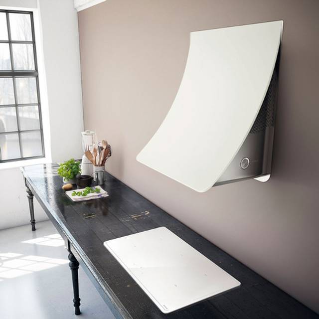 Elica NUANCE-PAINT Wall mounted hood - White Paintable Steel