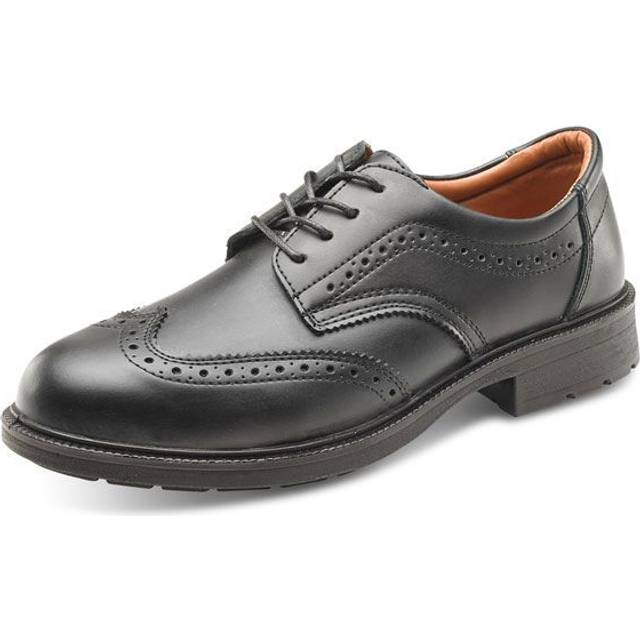 Beeswift Black Brogue Work Shoe - Size 7