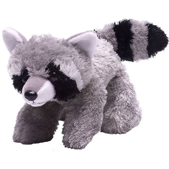 Wild Republic 16266 Hug'ems plyschdjur, gosedjur, tvättbjörn, 18 cm