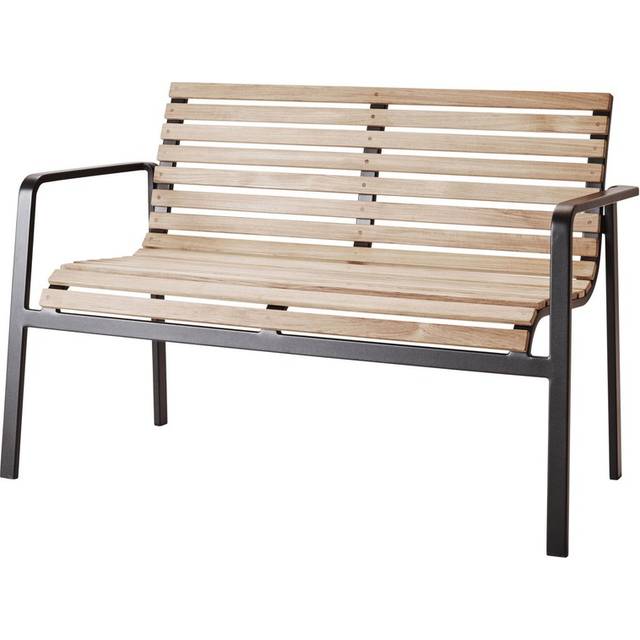 Cane-line Park bench Lava grey, teak