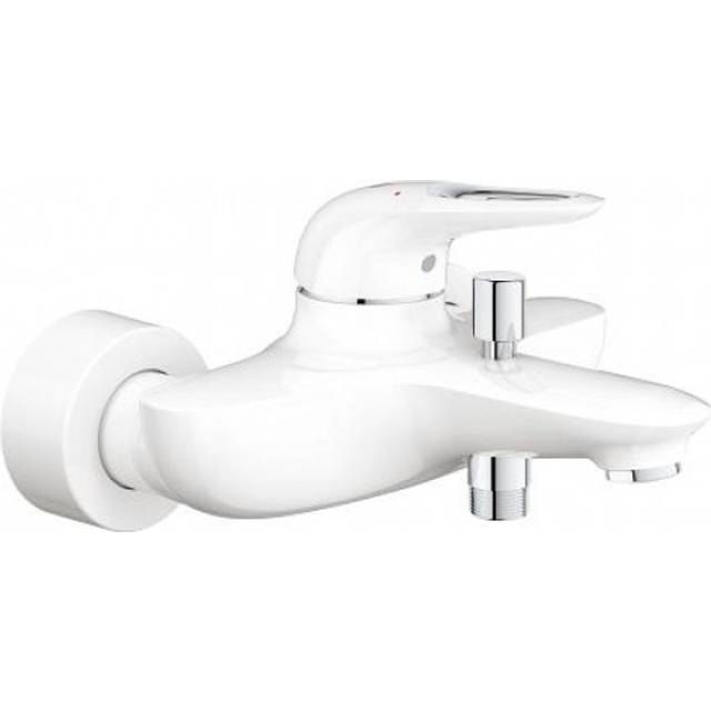 Grohe Eurostyle Single Lever Bath Shower Mixer Tap - Moon white