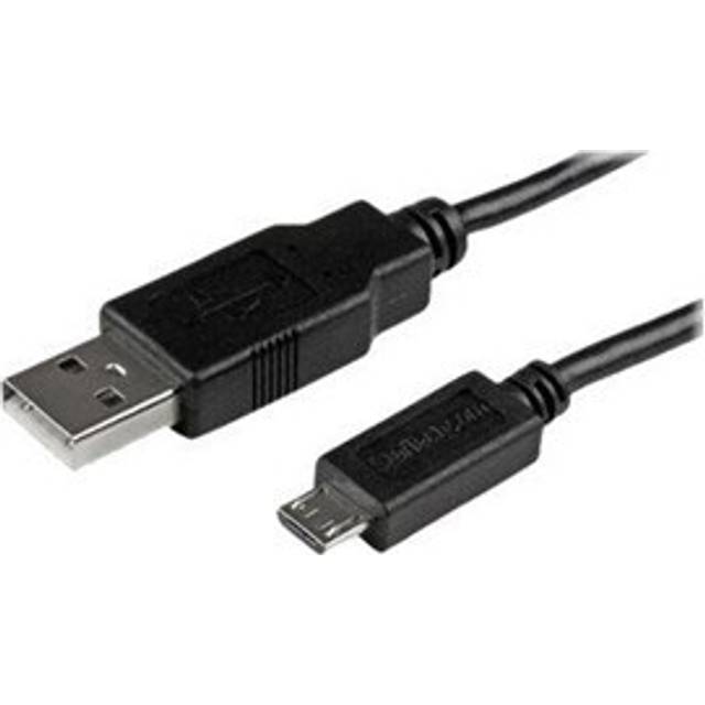 StarTech.com 2 m mikro-USB-laddningskabel för Android smartphones och surfplattor – USB A till Micro B-kabel/datakabel/anslutningskabel