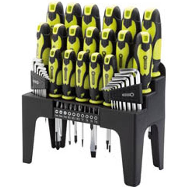 Screwdriver, Hex Key and Bit Set, Green (44 Piece)