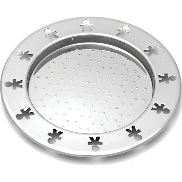 Alessi Mini Girotondo Antisuction Bottle Coaster in 18/10 Stainless Steel Mirror Polished, Set of 2, Silver