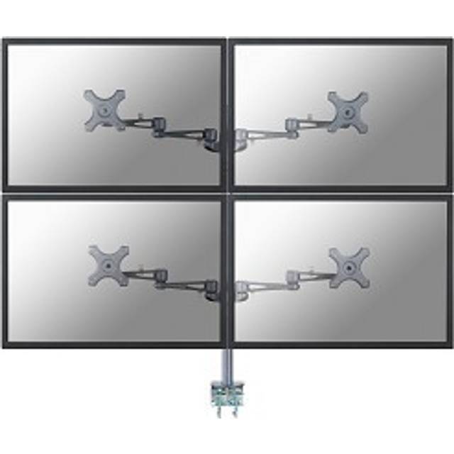 Neomounts FPMA-D935D4 Tilt/Turn/Rotate Quad Desk Mount clamp - For fo