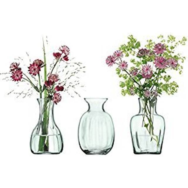 LSA International Mia Trio of Mini Vases, H11cm, Clear