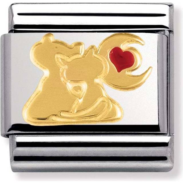 Nomination CLASSIC Gold Animals of Earth Love Cat Charm 030248/13