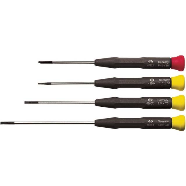 CK Tools T4884X Precision Screwdriver Slotted/PH Set Of 4