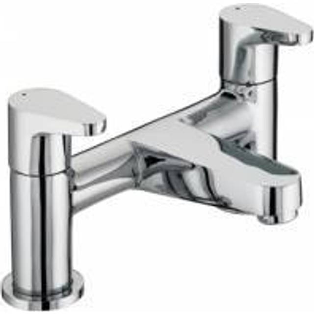 Quest Deck Mounted Bath Tap - Chrome (11cm)