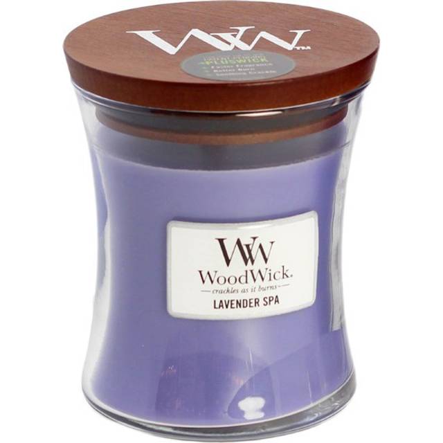 Woodwick Lavender Spa doftljus trä wick 275 g
