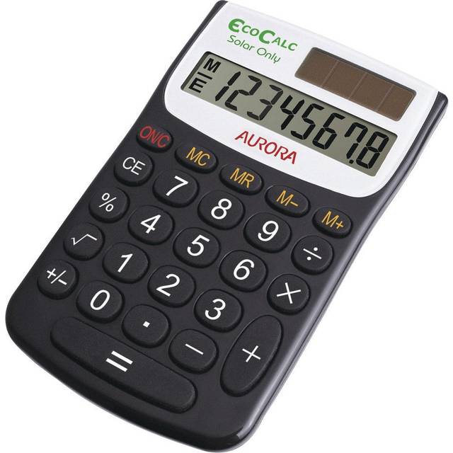Aurora EC101 EcoCalc Handheld Calculator Recycled