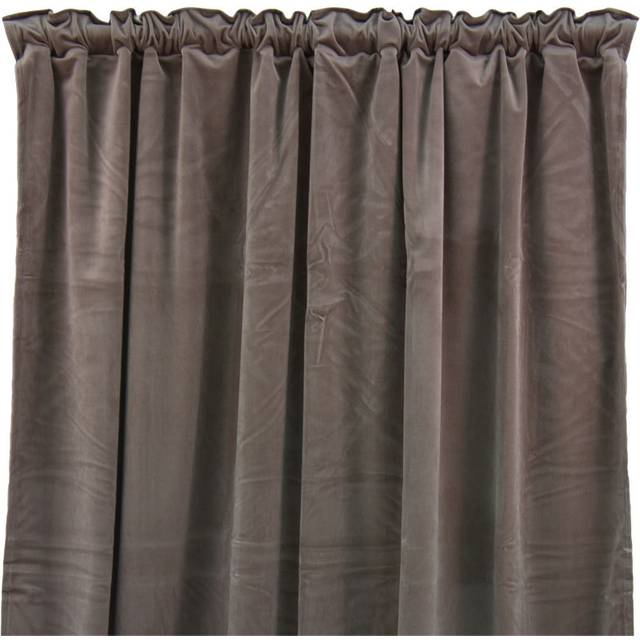 Elise multibandslängd 2-pack Sammetsgardin, 135x280, Creme