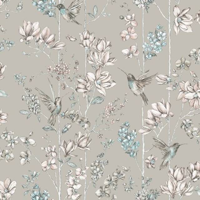 Holden Decor Charm Silver and Apricot Wallpaper