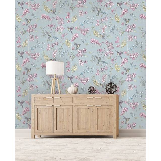 Charm Wallpaper Roll - Pink (1,005cm L X 53cm W)