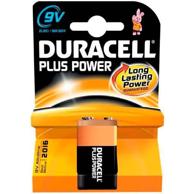 Batteri 9V - Alkaliskt - Duracell Plus