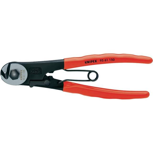 Knipex Vajersax för Bowdenwire svart, försedd med korrosionsskydd, med plastöverdrag 150 mm 95 61 150