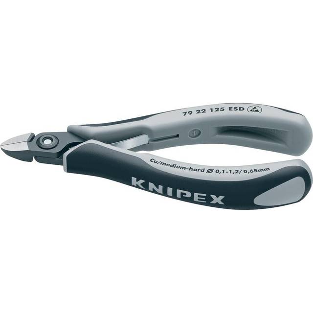 Präzisionselektronikseitenschneider, L.125mm Form 2 Facette nein pol.ESD KNIPEX