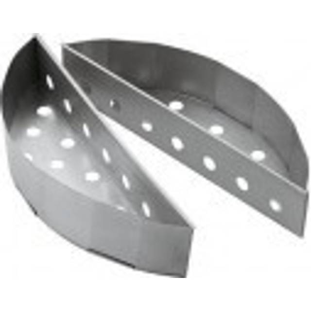 RÖSLE Kolkorg F60/F60 AIR, 2-delad, högkvalitativa kolkorgar för jämn värme i kulgrillen, lämplig för kulgrillar med en diameter på 60 cm, stål, silver
