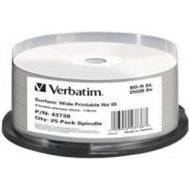 Verbatim 43738 25 GB BD-R SL utskrivbar – 25 pack spindel