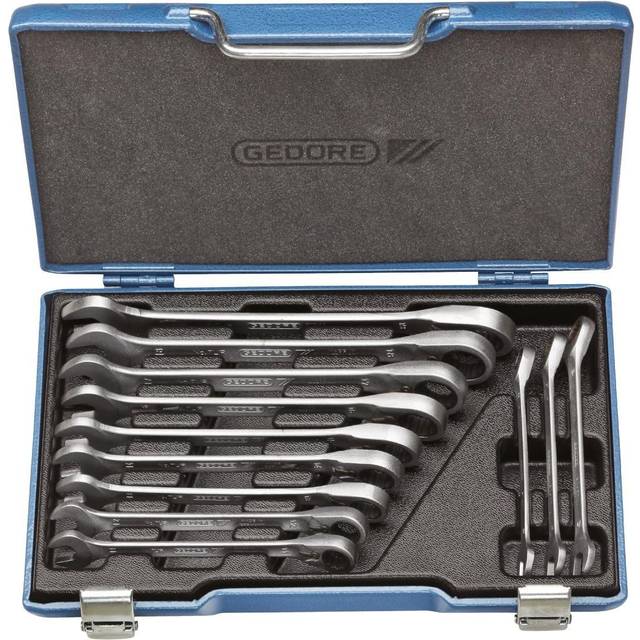 Gedore Combination ratchet spanner set, reversible