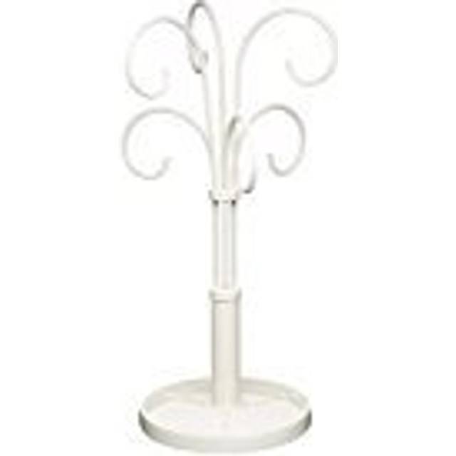 Wrought Iron Mug Tree - Cream (37cm H X 20cm W X 20cm D)