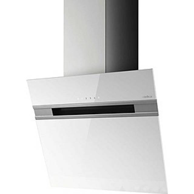 Elica ASC-LED-60-WH - White Angled Cooker Hood - 603 M³/H Extraction Rate - B Energy Rating