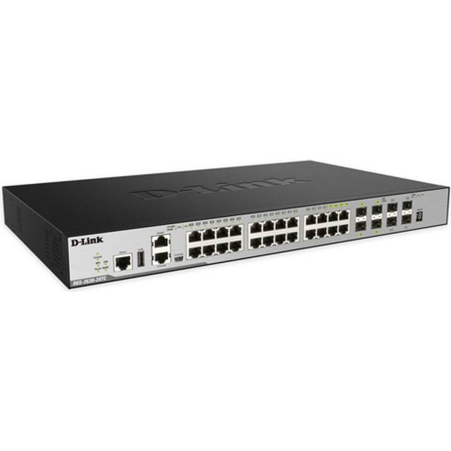 D-Link DGS-3630-28TC Layer 3 Managed Stackable 24-Port Gigabit Switch - D-Link Switch