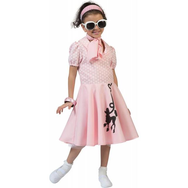(Small, Pink) Official Forum CC512 Girls Pink Poodle Dress Large Children's Costumes 1950S